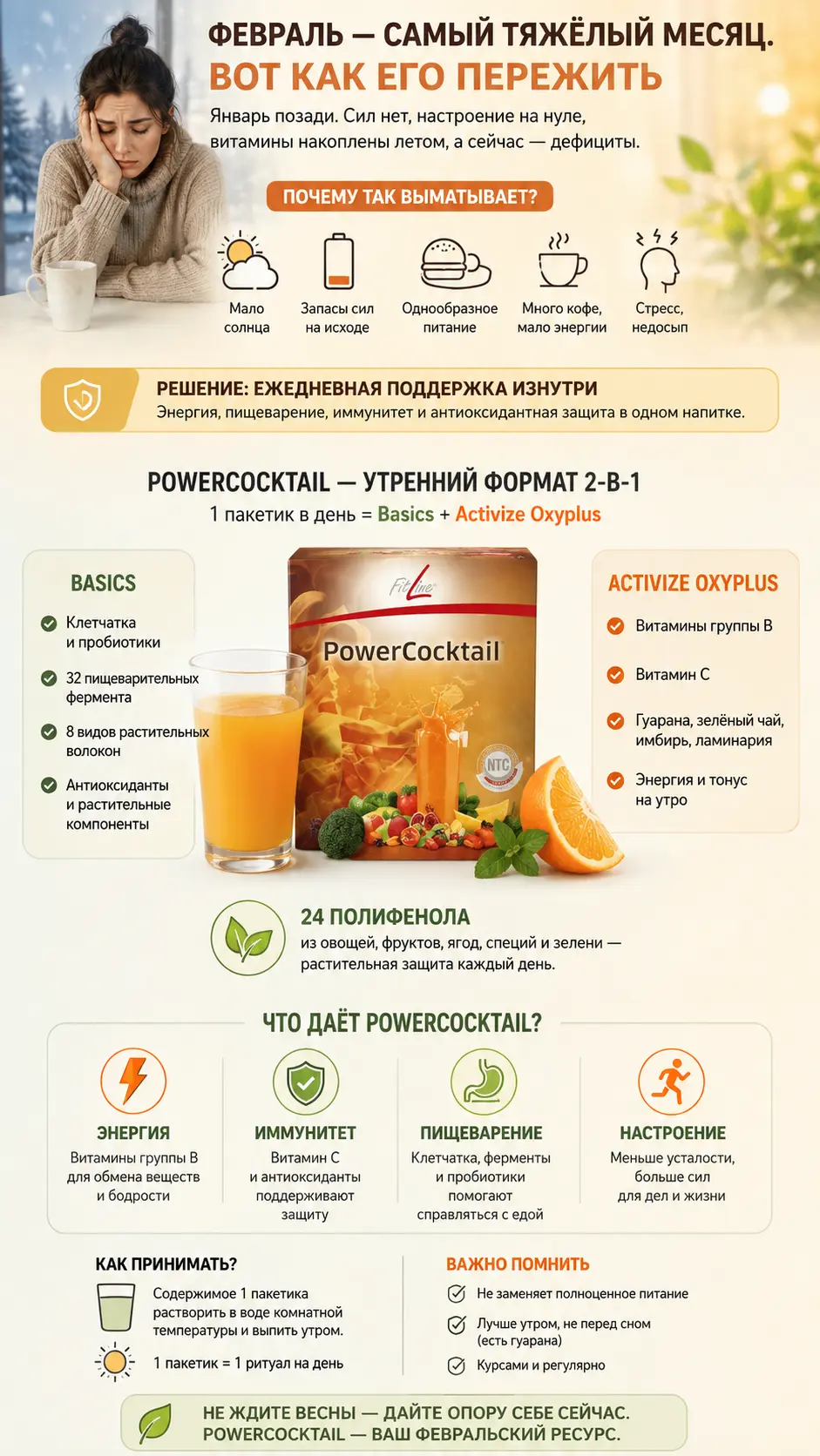 Февраль — самый тяжёлый месяц для организма. Как его пережить?