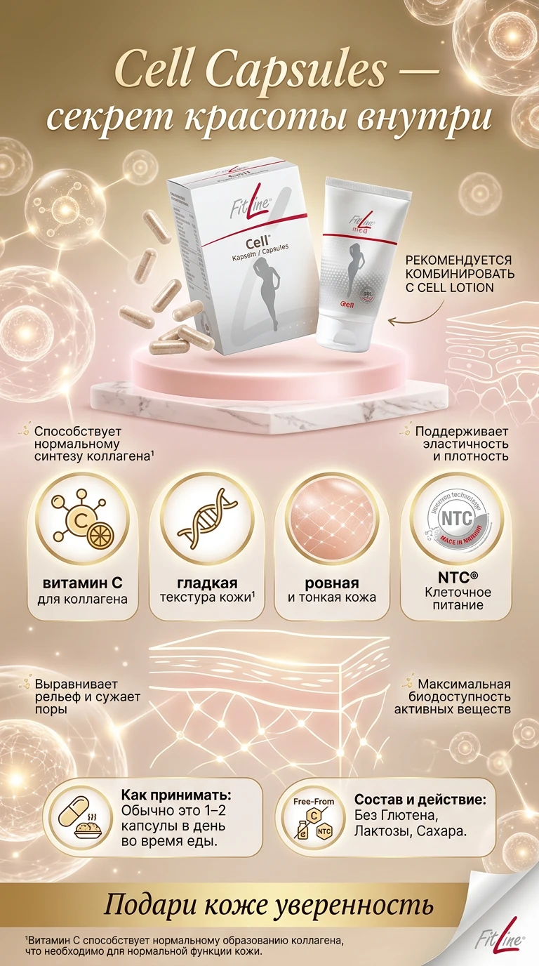 FitLine Cell Capsules — витамин C для поддержки коллагена
