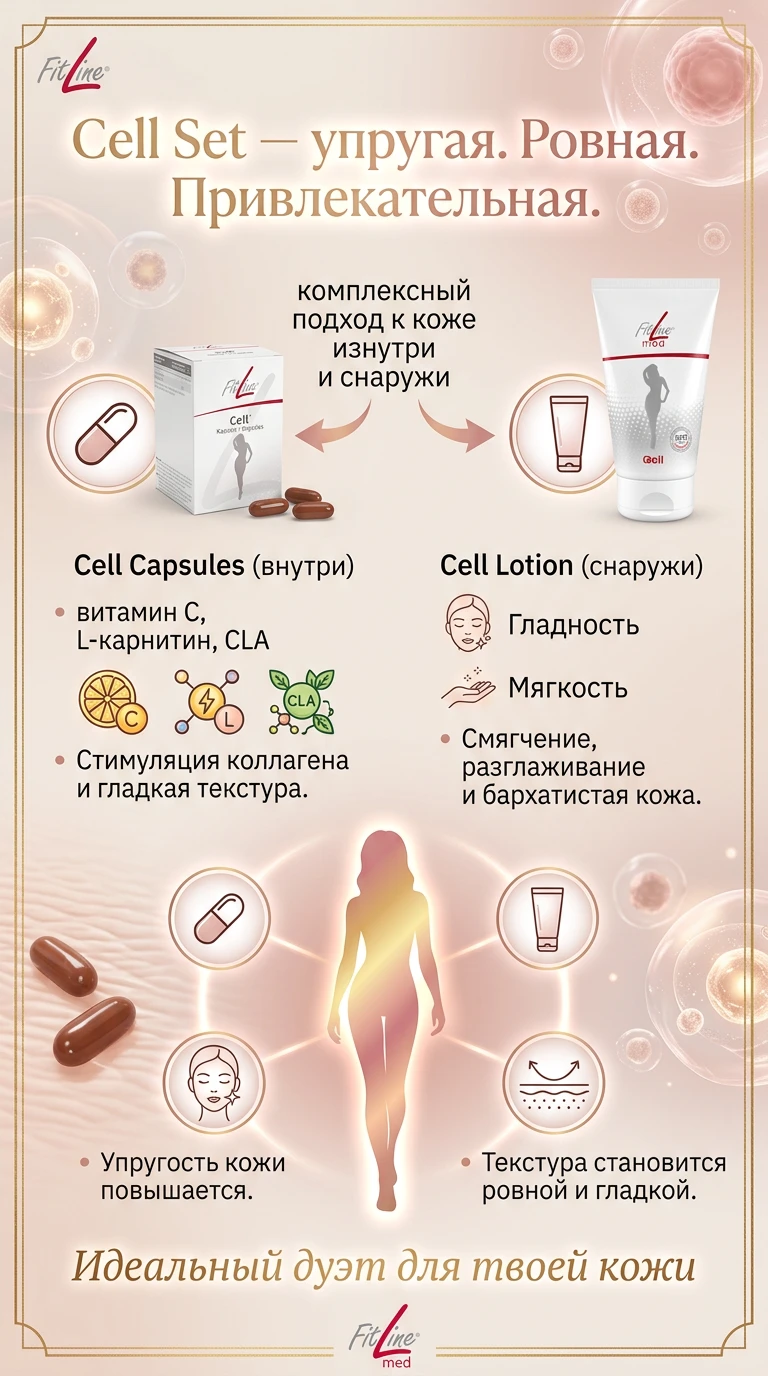 FitLine Cell Set — комплекс для поддержки кожи изнутри и снаружи