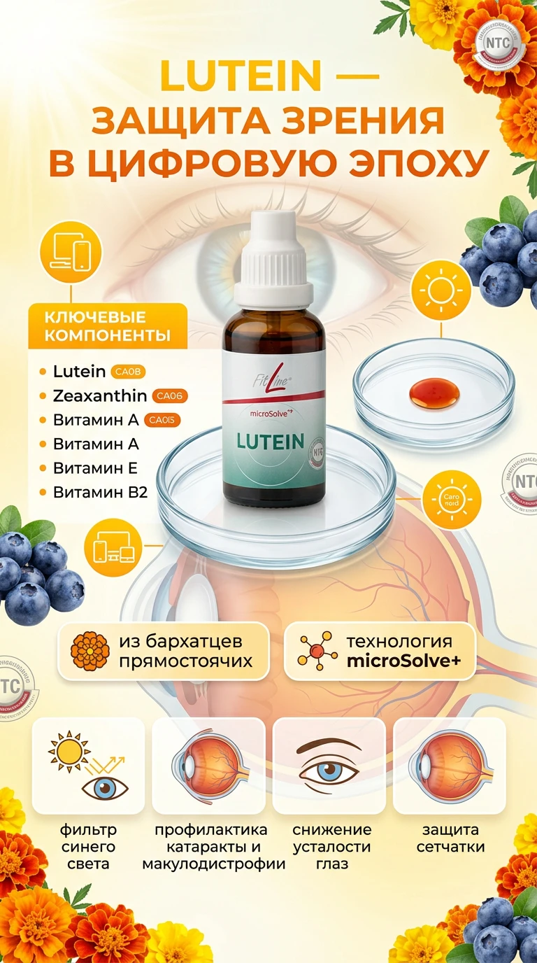 FitLine Lutein: защита зрения в мире экранов