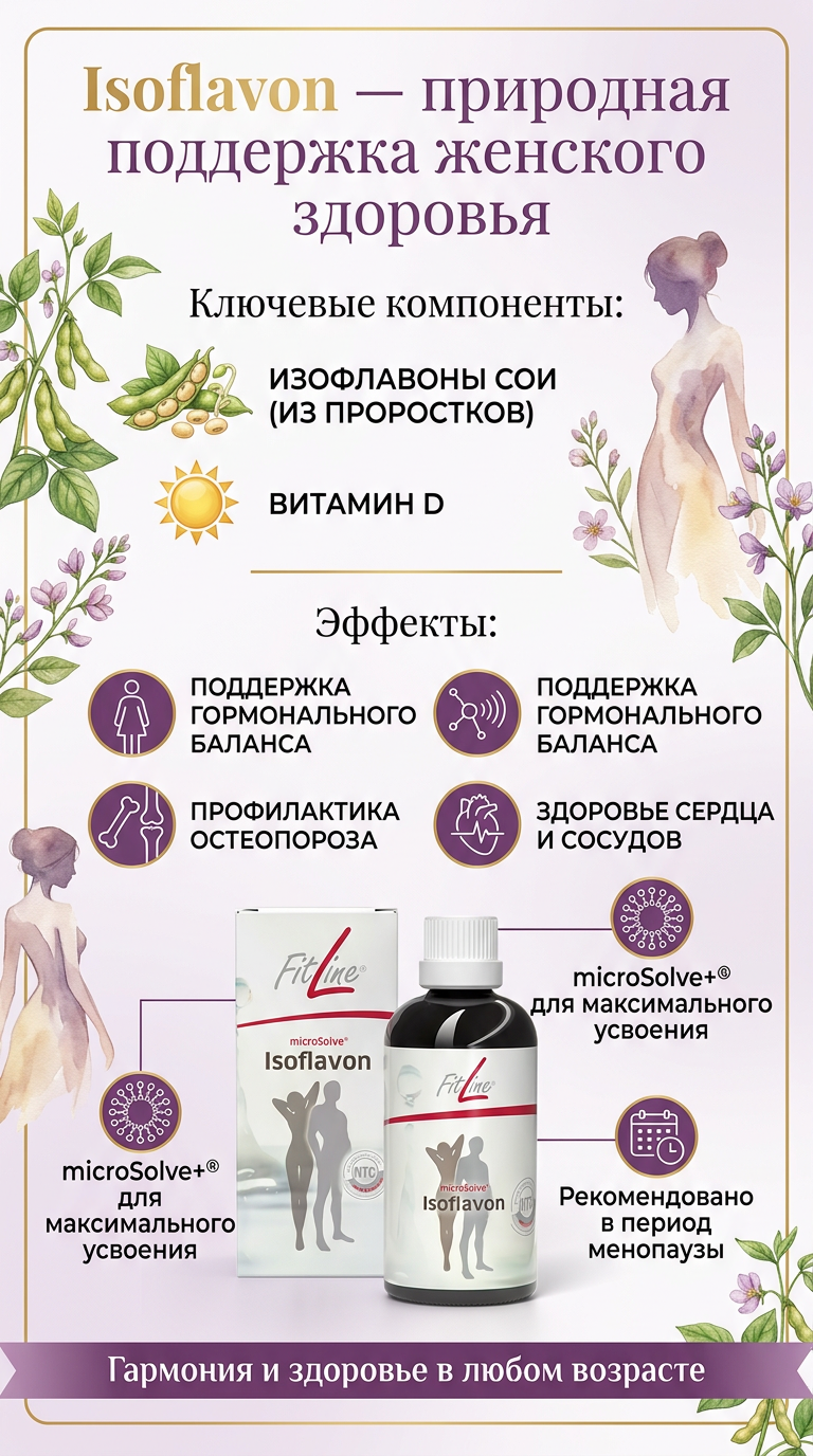 FitLine microSolve+ Isoflavon — природная поддержка женского здоровья