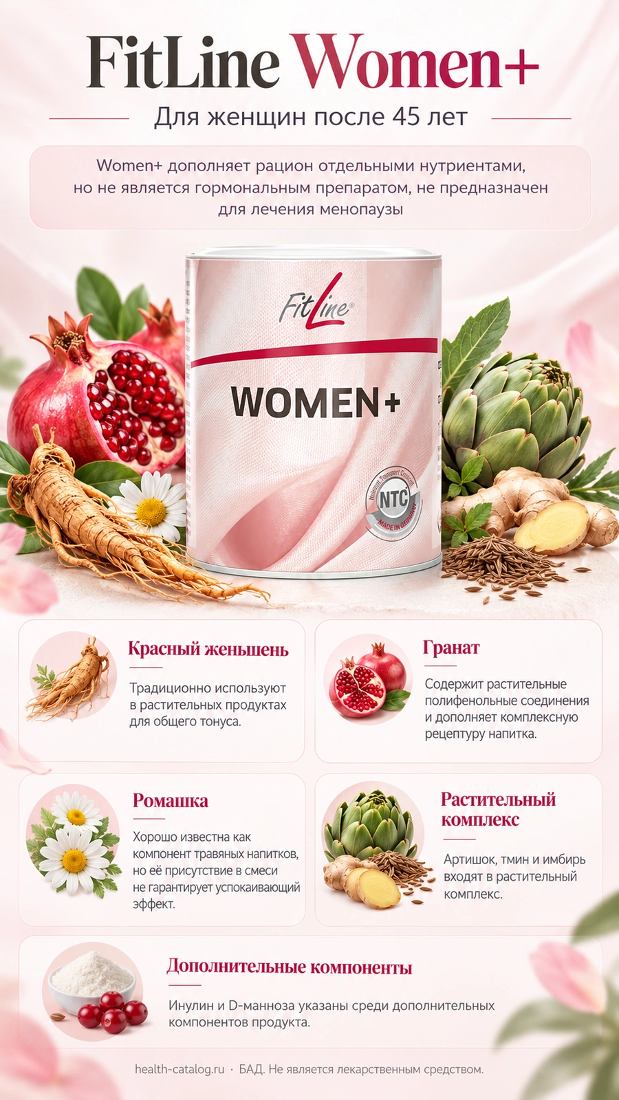 FitLine Women+: состав и применение после 45 лет
