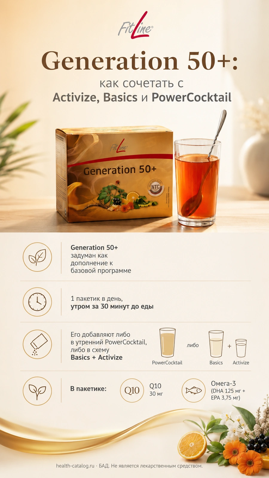 Generation 50+: как сочетать с Activize, Basics и PowerCocktail