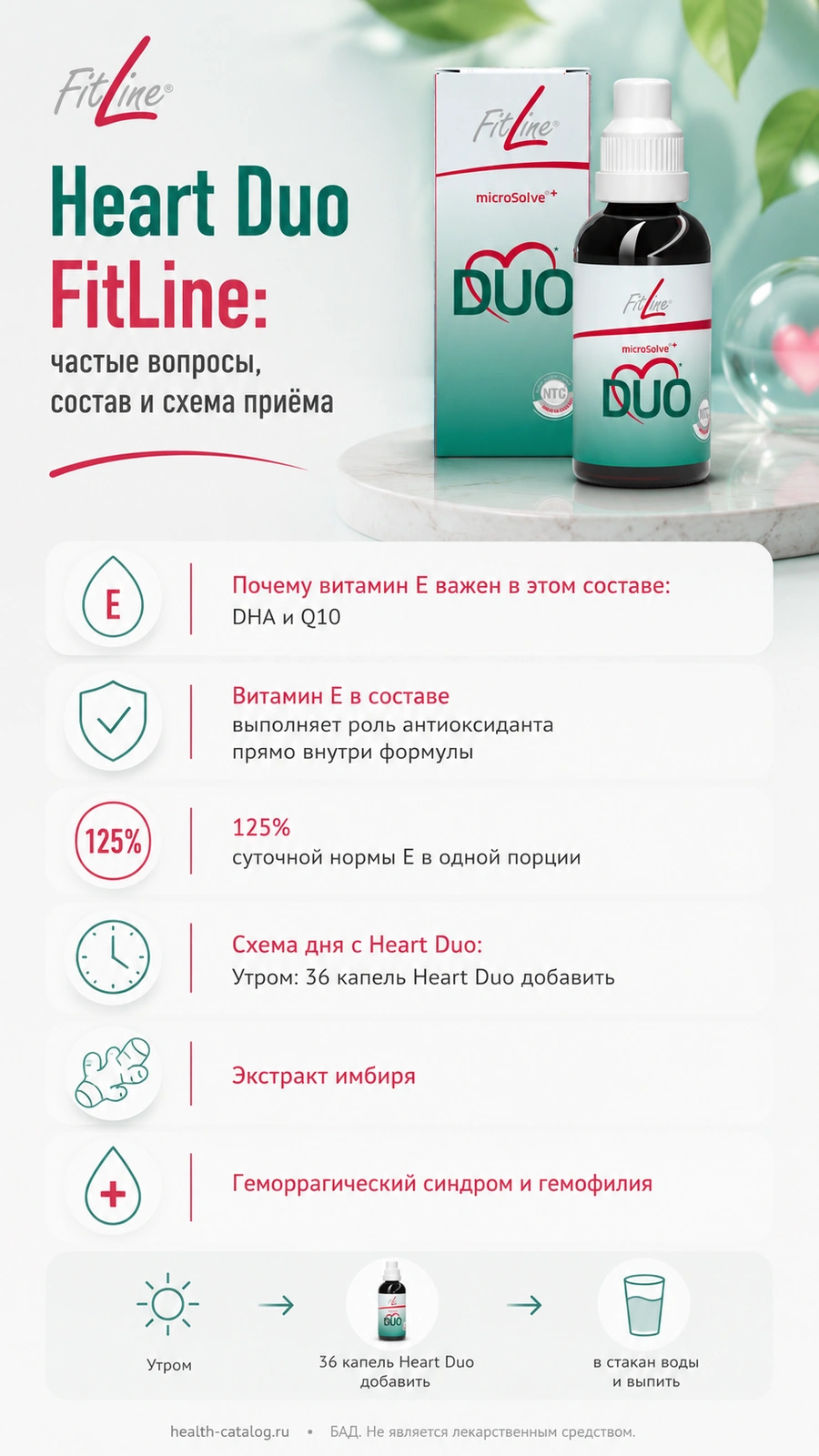 Heart Duo FitLine: частые вопросы, состав и схема приёма