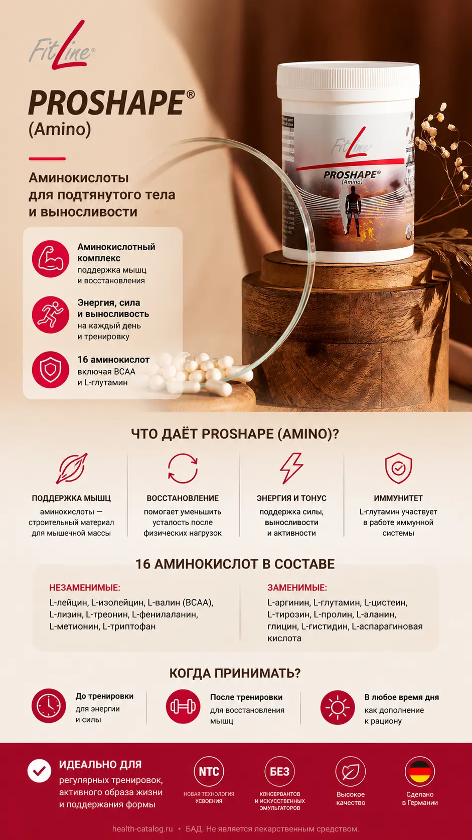Мышцы растут не в зале: аминокислоты и ProShape Amino
