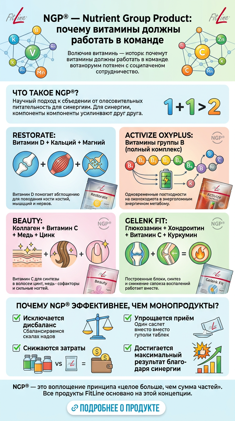 NGP® — Nutrient Group Product: почему витамины должны работать в команде