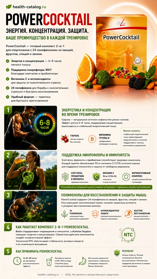 PowerCocktail: спорт, питание и мягкая энергия