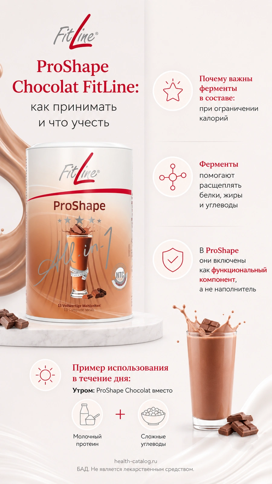 ProShape Chocolat FitLine: как принимать и что учесть