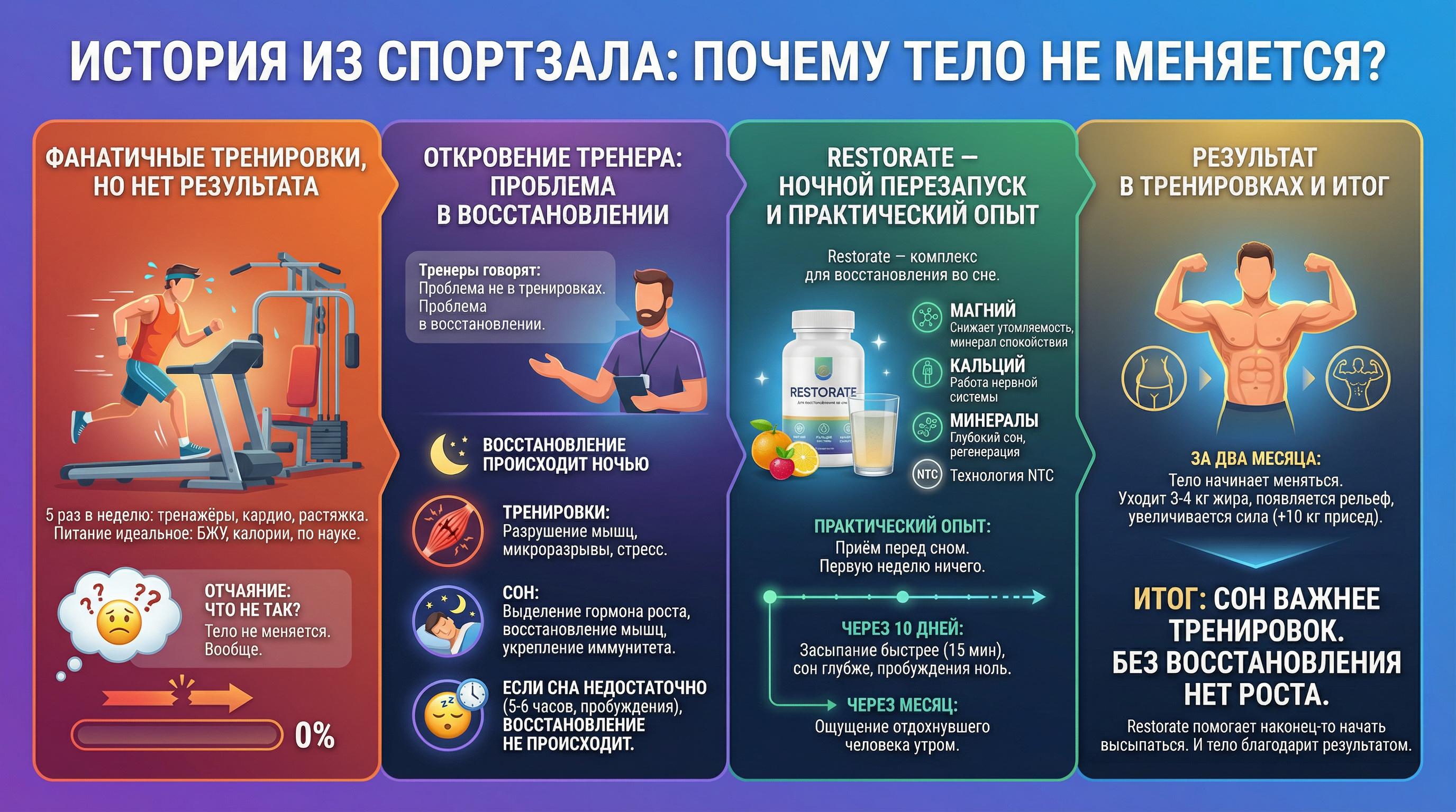 Restorate: почему сон важнее тренировок