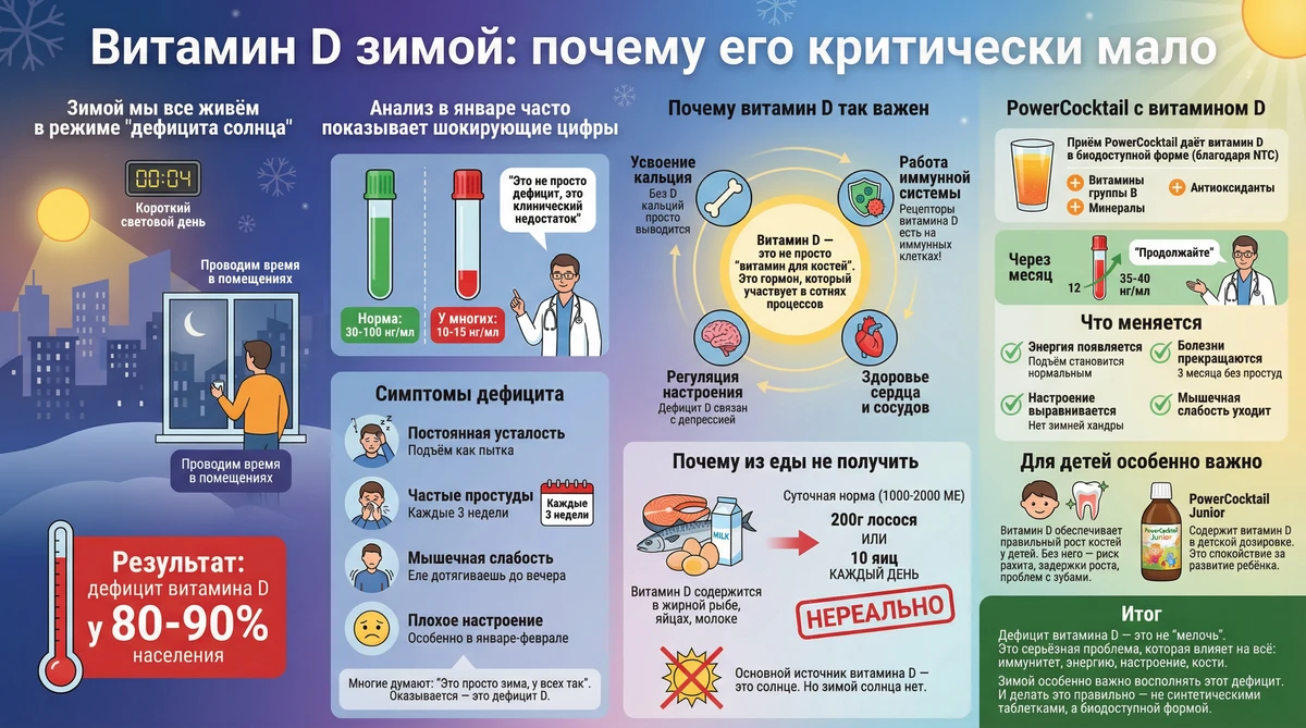 Витамин D зимой: что важно знать